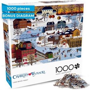Charles Wysocki Cider Brook Farms 1000 Piece Puzzle Buffalo Games NEW
